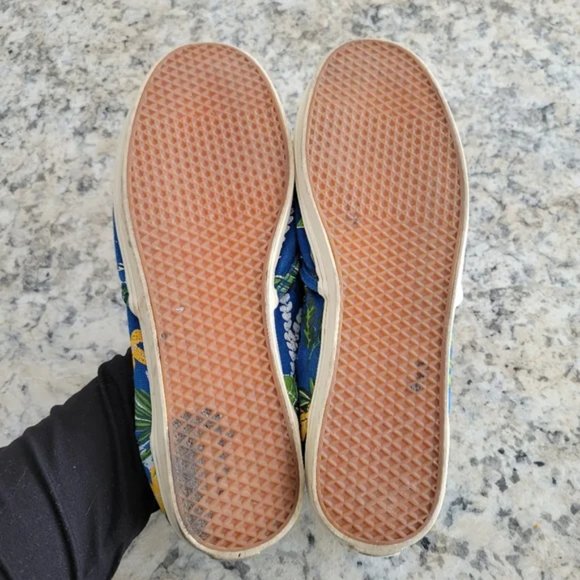 Vans slip on sneakers blue tropical print 7.5 - Picture 4 of 4